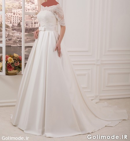 لباس عروس آستین دار, مدل لباس عروس آستین کوتاه