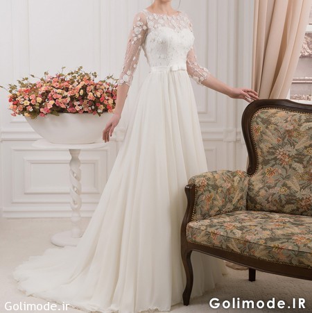 لباس عروس آستین دار,مدل لباس عروس