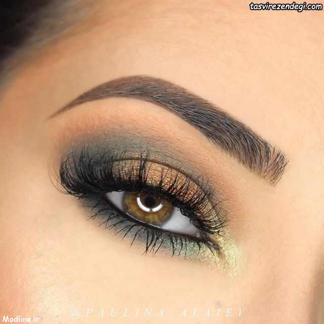 مدل آرایش چشم ملایم و جذاب